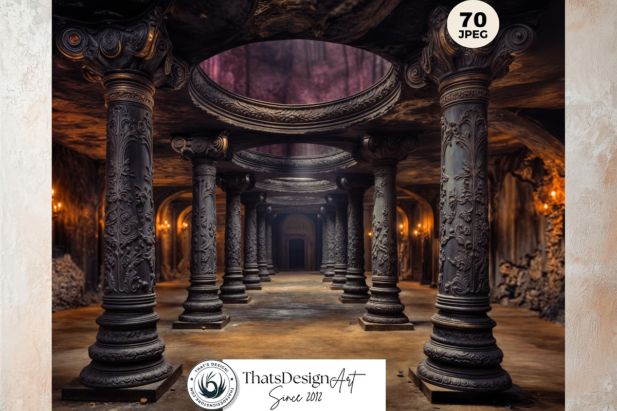 Obsidian Opera Theater Digital Paper, a Decorative Illustration by ThatsDesignArt (Photo 6 of 16)