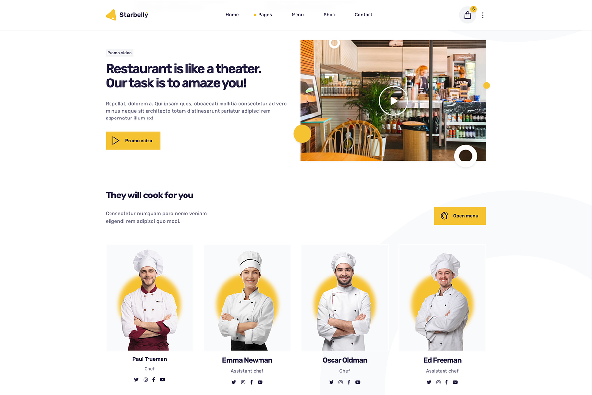 Restaurant & Cafe HTML Template, a HTML Template by UInstrument (Photo 9 of 11)