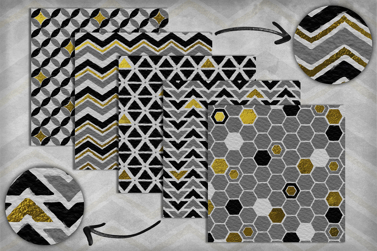 Grey Geometric Pack preview 2