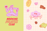 Fit girl era. Vector fitness doodles, an Object Graphic by venimo (Thumbnail 4 of 13)