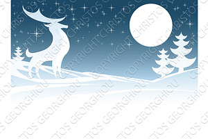 Christmas Deer Illustration