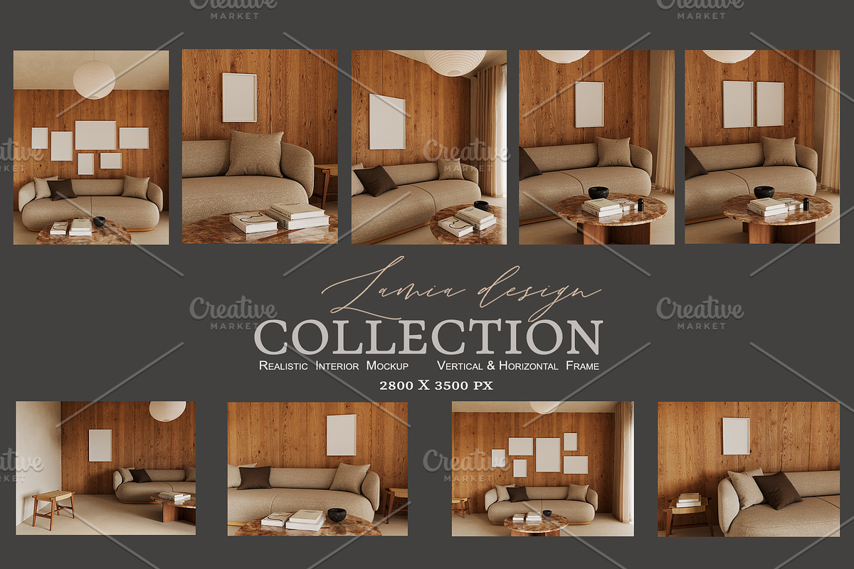 Oslo Japandi Wood Frame Mockup, a Household Mockup by LAMIA DESIGN (Photo 4 of 18)