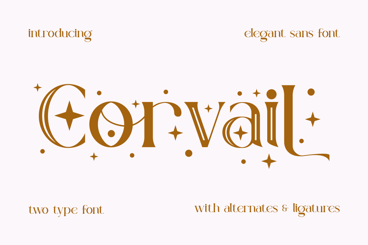 Corvail - Elegant Sans Font, a Font by PutraCetol Studio (Photo 1 of 12)
