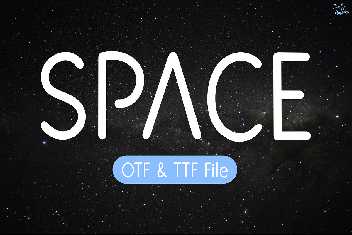 Space | Futuristic Font, a Sans Serif Font by LivelyAutumn11.11 (Photo 1 of 5)