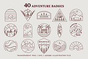 Outdoor Line Art Graphic Set, a Branding & Logo Template by Ellen Carty Design (Thumbnail 4 of 12)