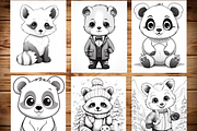 Red Panda Coloring Pages for Kids, a Brochure Template by LA Design (Thumbnail 4 of 10)
