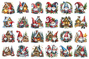 Christmas Gnome clipart bundle, an Illustration by SinaCreation (Thumbnail 2 of 7)