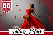 55 Falling Petals Photo Overlays, a Layer Style Add-On by OverlayBox (Thumbnail 1 of 5)
