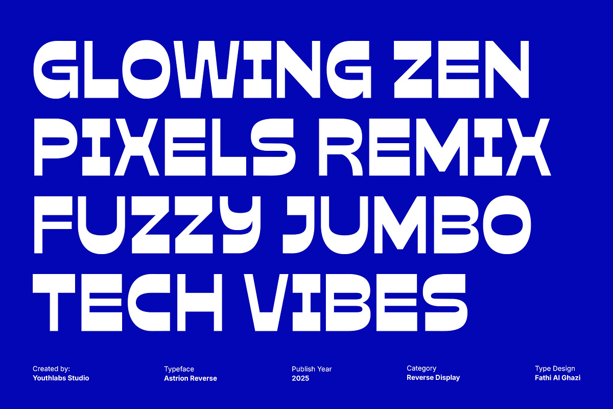 Astrion Reverse – Bold Display Font, a Sans Serif Font by Youthlabs Studio (Photo 3 of 12)