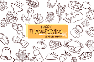 Happy Thanksgiving Symbols Fonts