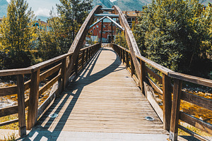 Cabrales wooden bridge view, an Architecture Photo by SkyNext