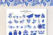 Blue Garden floral collection, an Object Graphic by DariSmartArt (Thumbnail 6 of 11)