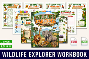 Wildlife Explorer Workbook, a Stationery Template by Designmela01