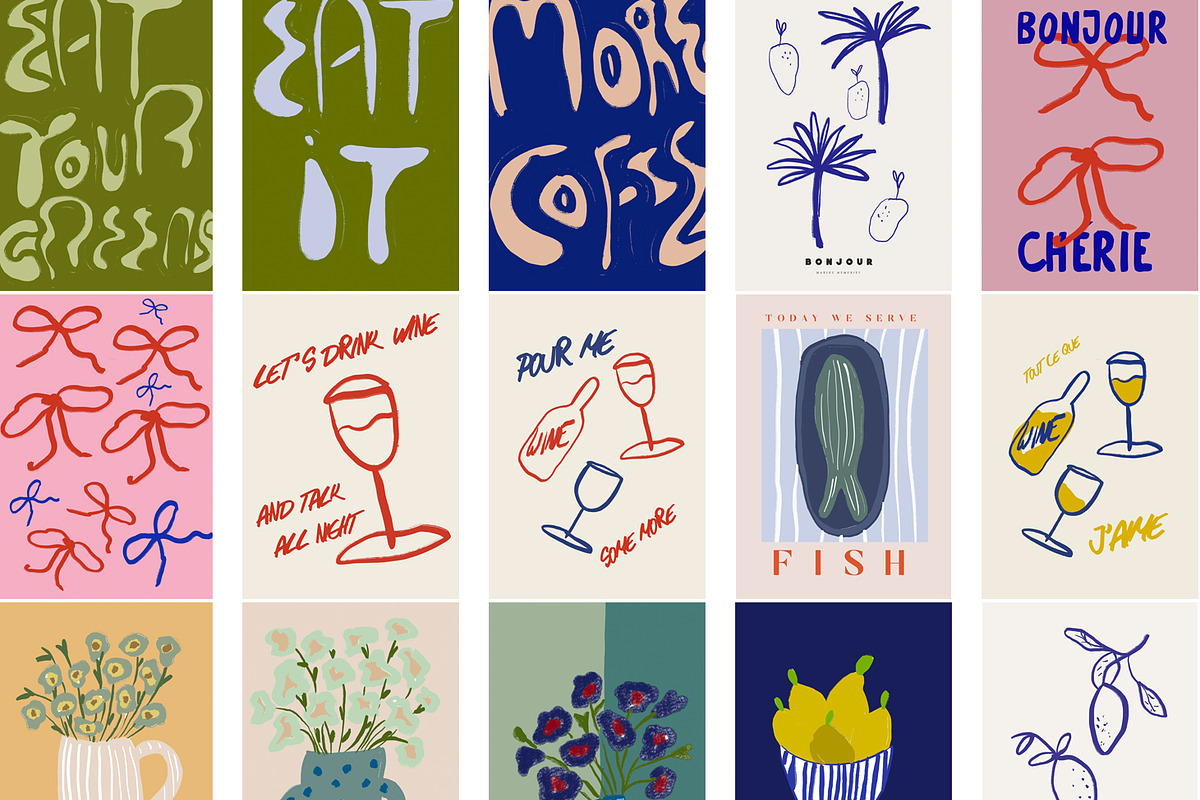 Handmade Prints I Hand Drawn Poster, a Background Graphic by Laras Wonderland (Photo 5 of 12)