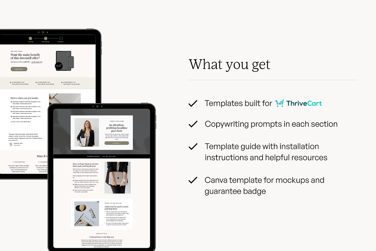ThriveCart Sales Funnel Template, a Landing Page Template by Pixel & Flow (Photo 5 of 9)