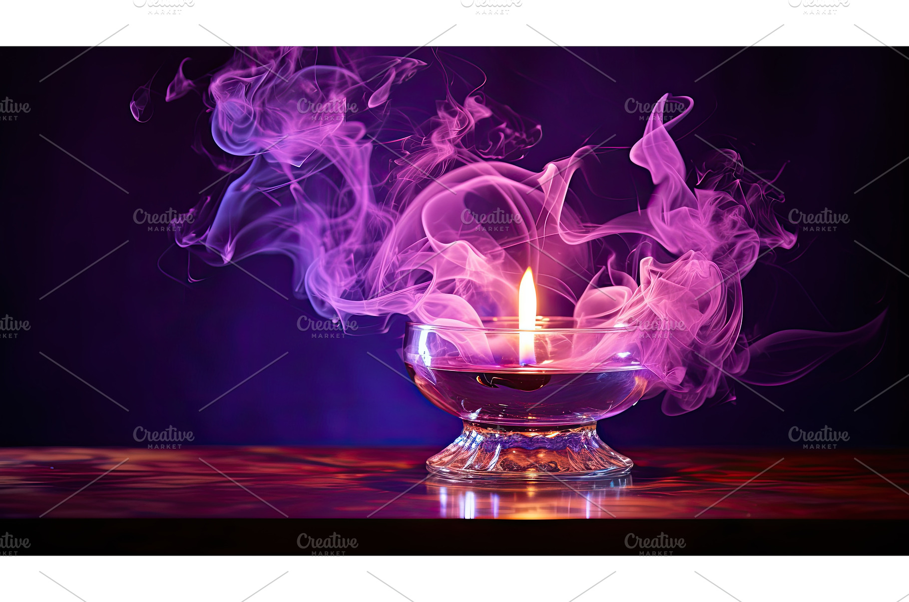 glass purple flame ai generated, a Nature Photo by pikepicture