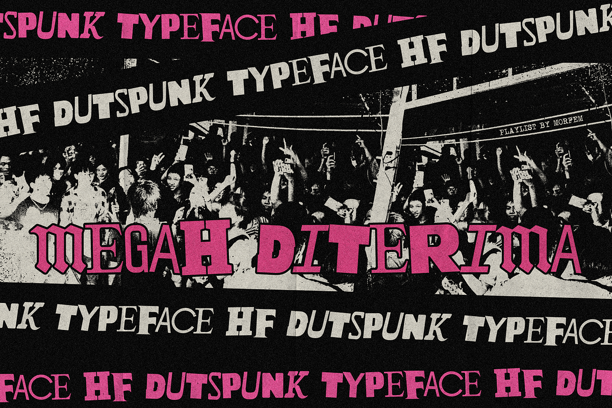 HF Dutspunk Display Font, a Sans Serif Font by 24Design Studios (Photo 4 of 7)