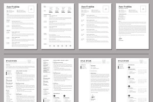 CLEAN RESUME BUNDLE - 30 TEMPLATES