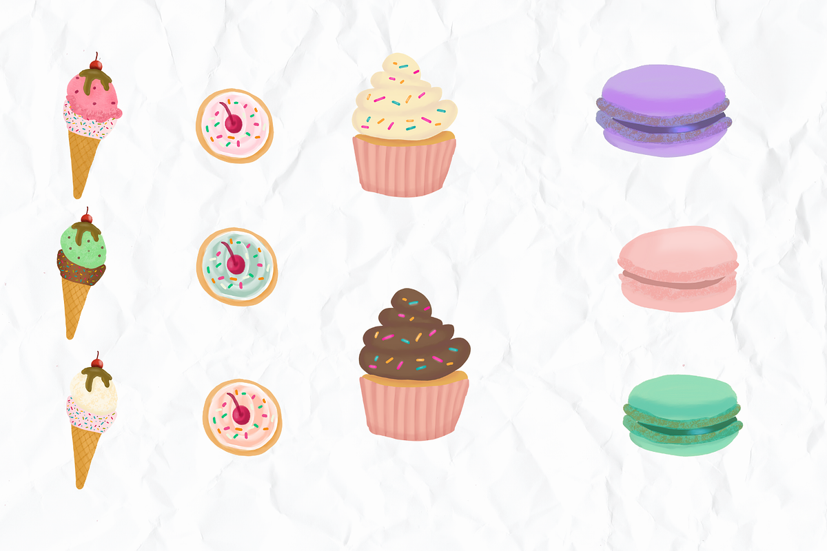 Sweet Treats Clipart Pack, an Illustration by Sabrina Schleiger Design (Photo 5 of 5)
