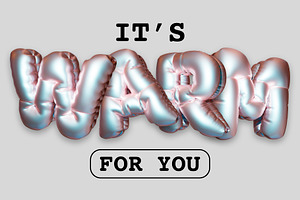 Warm - 3D Font