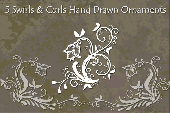 Swirls and Curls Hand Drawn Vectors preview 3