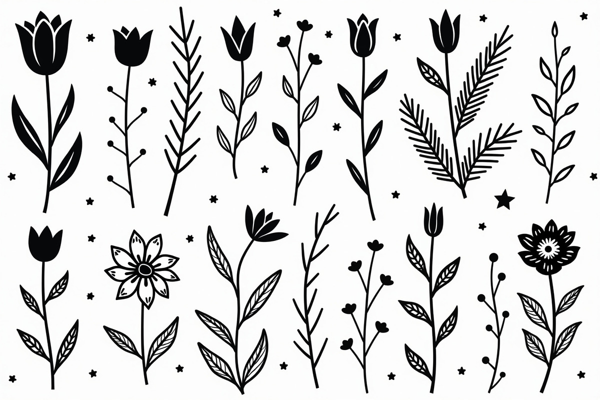 Simple Botanical Doodle Pack, an Illustration by Gfx_Store (Photo 9 of 10)