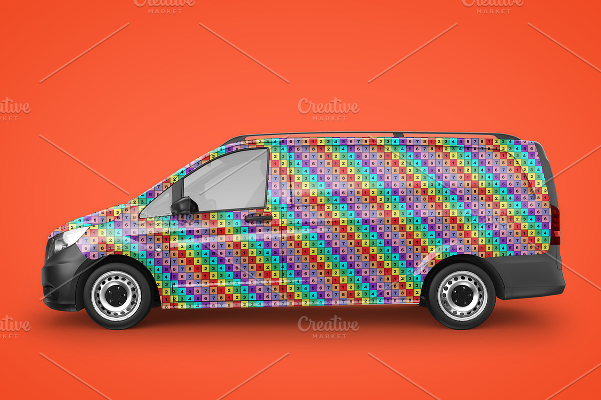 Realistic Panel Van PSD Mockup, an Object Graphic by Sinlatown (Photo 5 of 17)