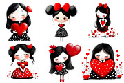 Cute Girl Clipart, an Illustration by CreationArt (Thumbnail 5 of 5)