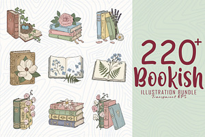 Collection of vintage floral books
