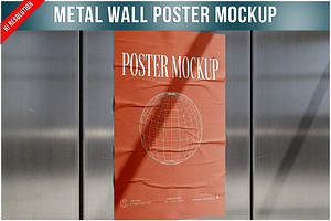 Metal Wall Poster PSD, a Product Mockup by Bruno's Shop