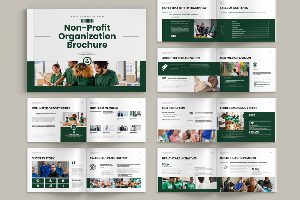 Nonprofit Charity Brochure Landscape, a Brochure Template by Pixelpick (Photo 1 of 9)