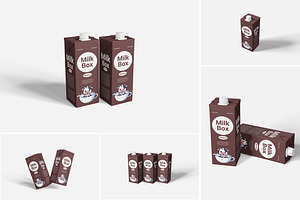 Milk Box Mockup, a Product Mockup by Indah