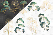 Gold Ginkgo Clipart, an Object Graphic by Digital Curio (Thumbnail 3 of 4)