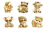 Watercolor Cat Clipart Bundle, a Seasonal Illustration by CreationArt (Thumbnail 3 of 5)
