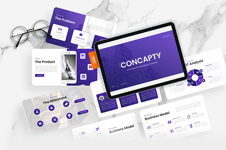 Concapty – Pitch Deck Google Slides, a Presentation Template by Ermedia Studio