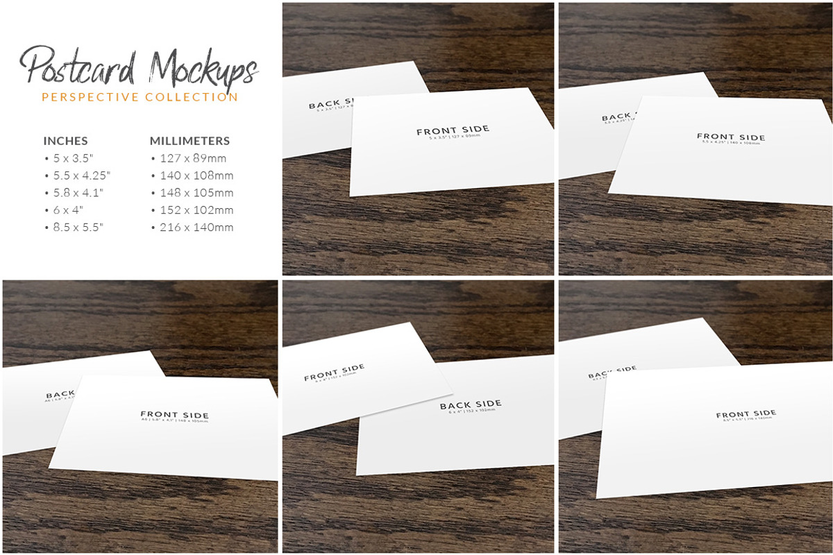 Postcard Mockup Bundle, a Print Template by Designs by Justin Lynch (Photo 5 of 9)