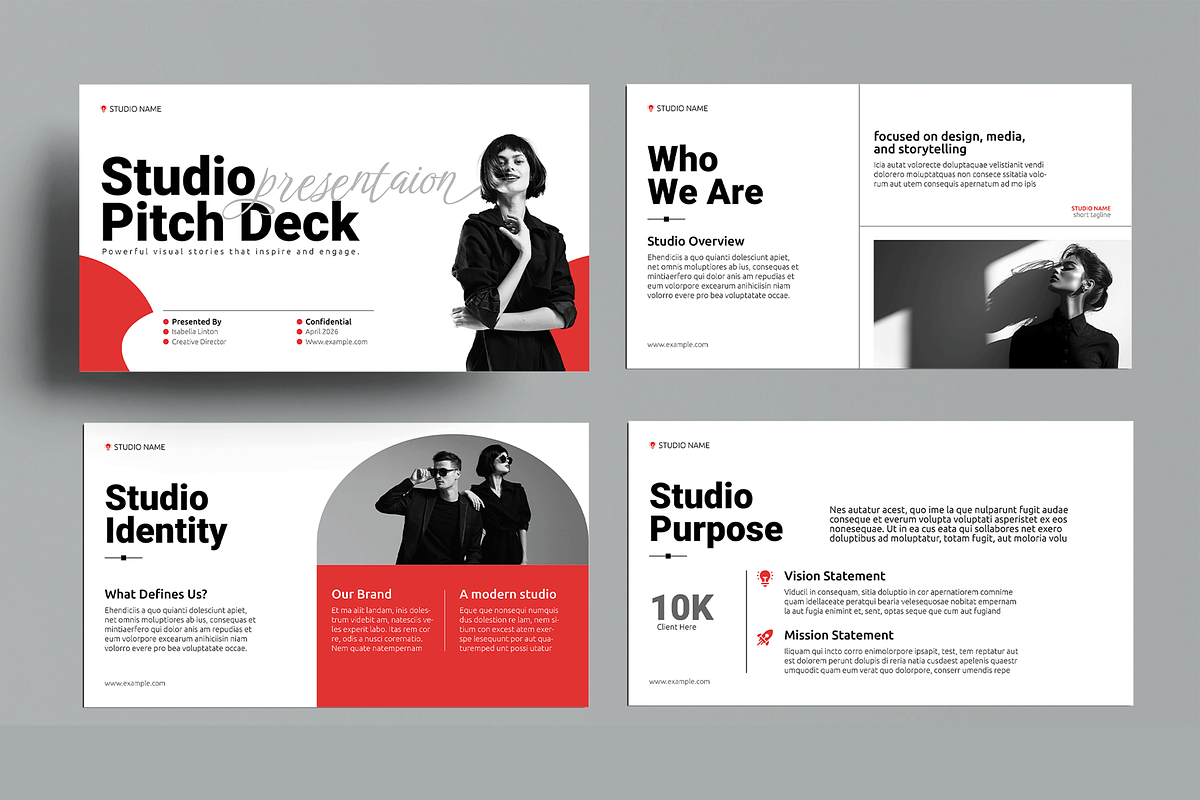 Studio Pitch Deck Presentation, a Presentation Template by MightyDesign (Photo 2 of 8)