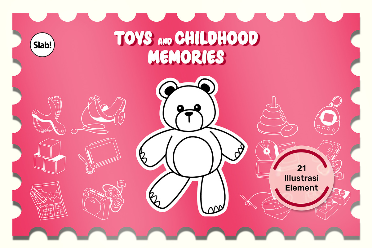 Toys & Childhood Memories Hand Drawn, an Object Graphic by SLAB! Design (Photo 1 of 4)