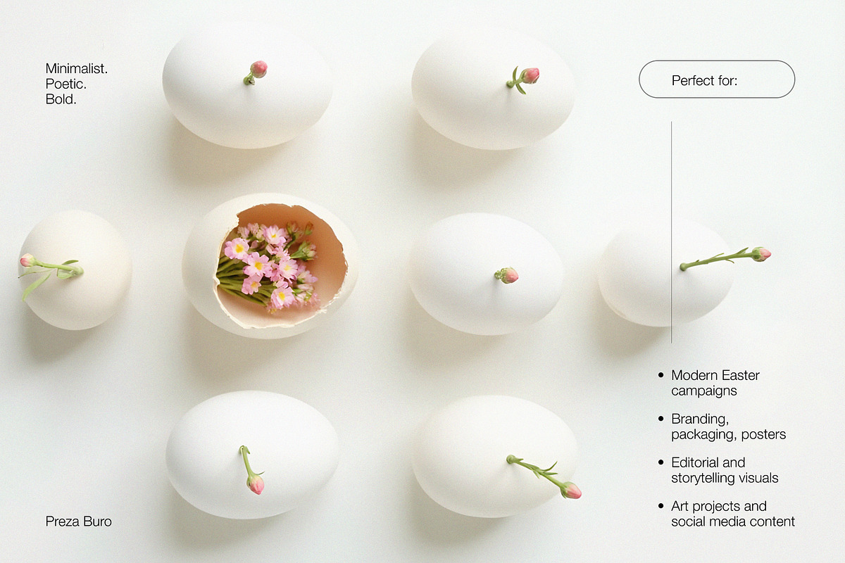 Eggscaped Spring Minimalistic Easter, a Seasonal Illustration by Preza Buro (Photo 2 of 6)