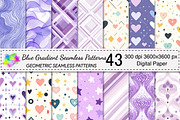 Blue Gradient Seamless Patterns, a Pattern Graphic by Canvas Craft (Thumbnail 1 of 9)