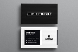 Black White Business Card Design