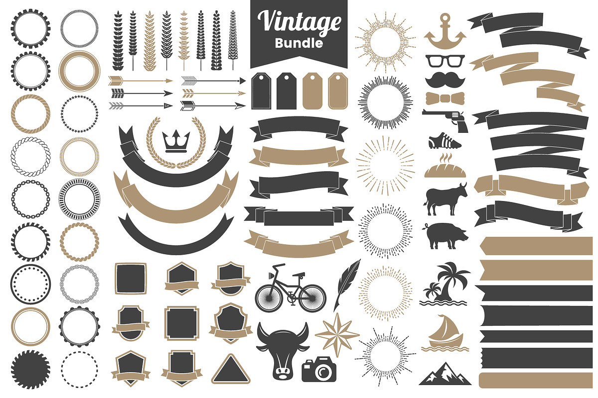 395 VINTAGE GENERATOR TOOLKIT, a Branding & Logo Template by Toonsteb (Photo 12 of 13)