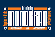 Monobran - Tall Sans Serif Font, a Sans Serif Font by Snape Design Studio (Thumbnail 1 of 12)