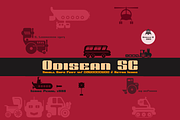 Odisean Small Caps font w/ 28 icons, a Sans Serif Font by deFharo (Thumbnail 2 of 3)