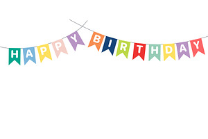 Bunting, hanging flags with text, an Object Illustration by sceptical cactus