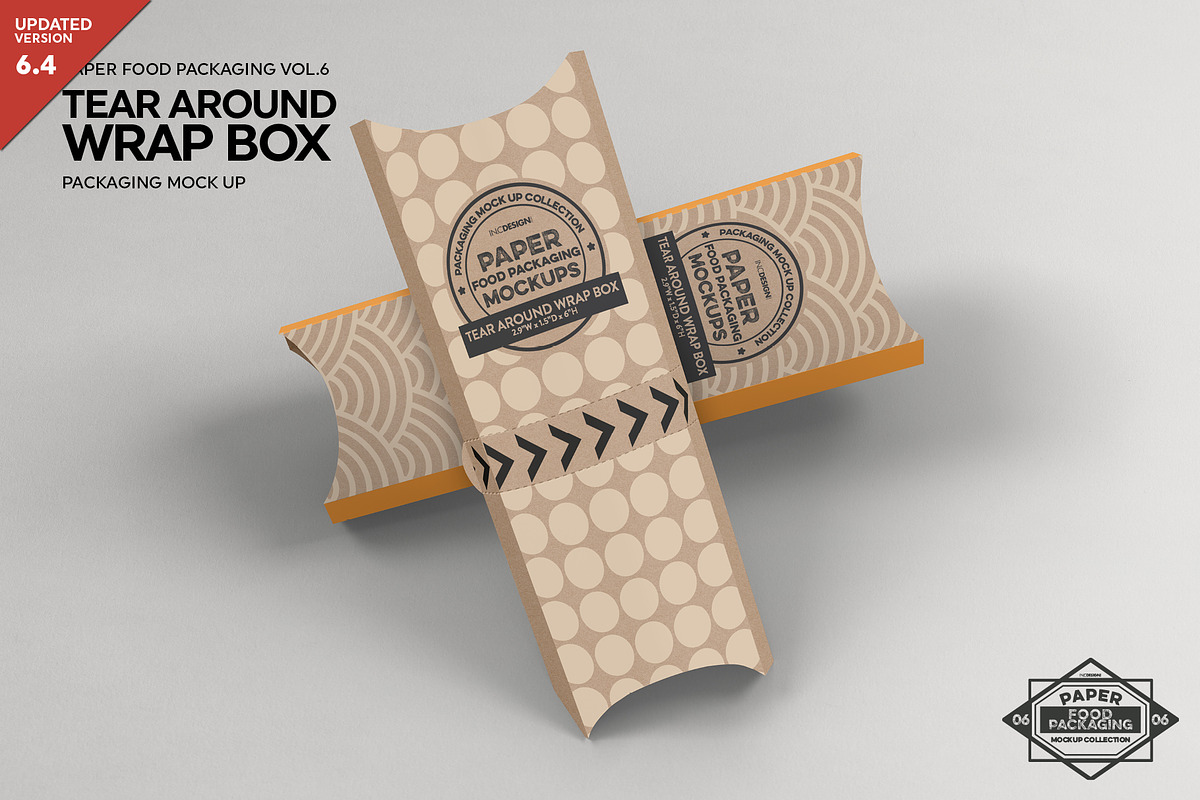 Tear Around Wrap Packaging Mockup, a Packaging Mockup by INCDesign (Photo 1 of 7)