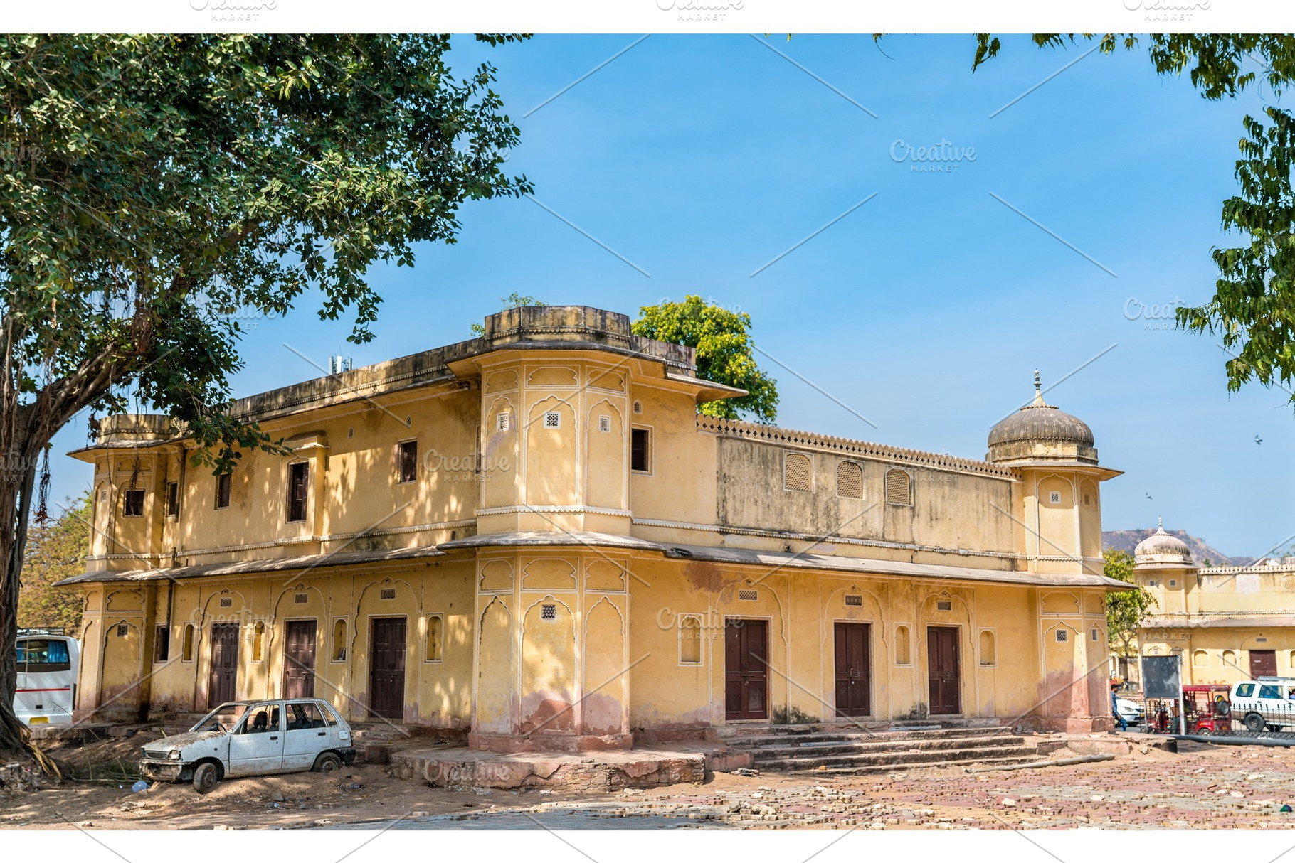 House in the old town of jaipur india stock photo containing jaipur and india, an Architecture Photo by Leonid Andronov