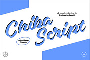 Chiba Script Font, a Script Font by Brainware Graphic (Thumbnail 1 of 9)