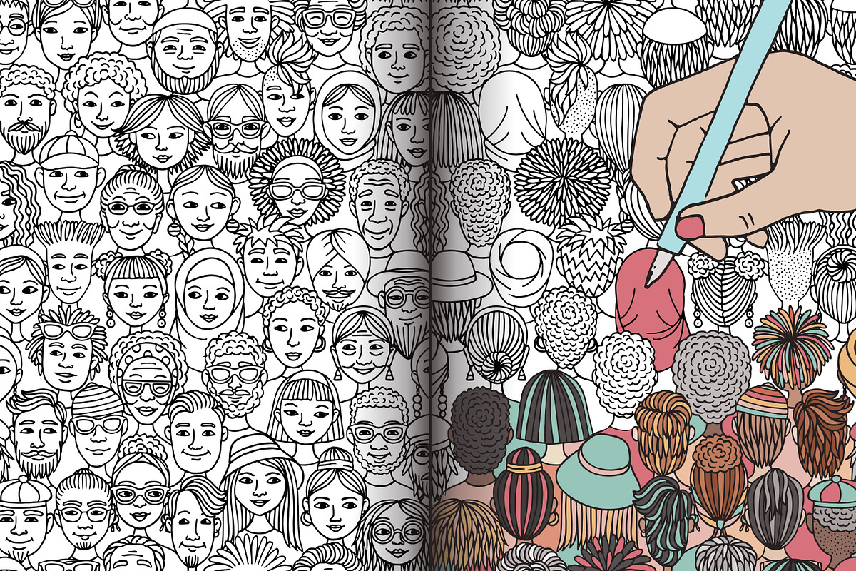 Diverse Doodle Faces – Font & Back, a Person Illustration by Franzi draws (Photo 2 of 6)