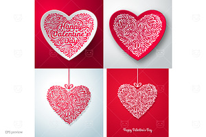 Ornament Hearts Collection, an Illustration by kotoffei